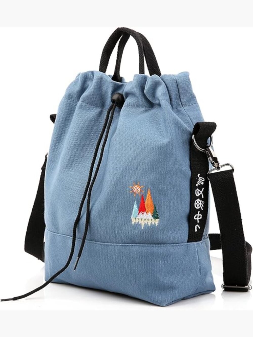 Canvas Crossbody Bag Tote Hobo Purse Embroidery Boho Travel Work Everyday
